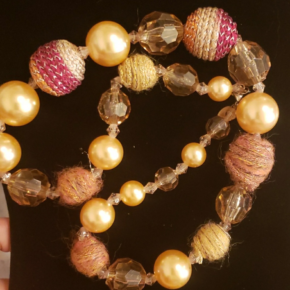 Vintage Bead Statement Necklace Express